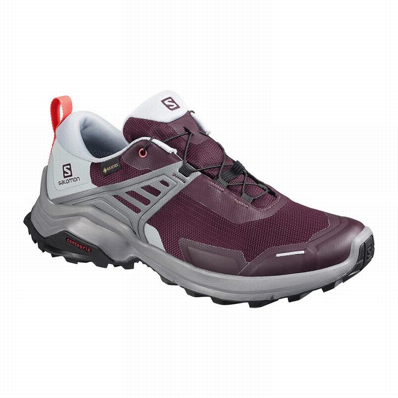 Buty Trekkingowe Damskie Salomon X RAISE GORE-TEX - Bordowe - Polska (962-ZLUGFE)